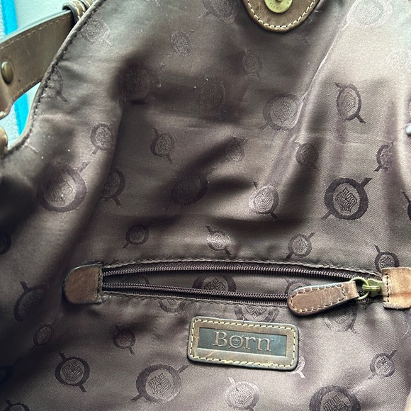 Born brown leather shoulder bag purse - Picture 3 of 7
